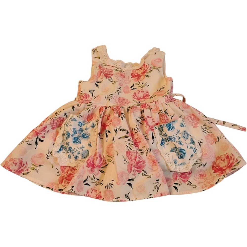 SweetHoney Baby Girl Floral Tunic and Bloomers Set Pink Blue Rose 12M